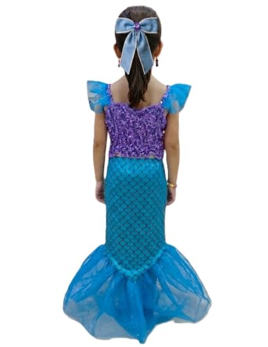 Image of BookMyCostume Girls Fancy Dress & Costume Collection - Mermaid Outfits Set & Rainbow Sequin Dresses - Princess, Kids Birthday, School Annual Day & Role-Play Costumes for Girls