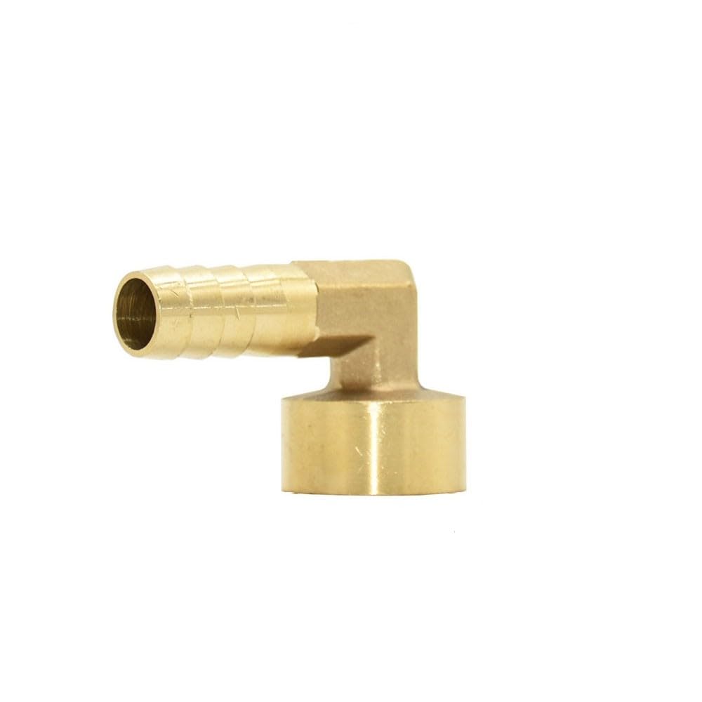 Conector de codo de latón de 1/2 3/4 pulgadas con rosca macho/hembra a púas de 14/16/19 mm, acoplamiento de manguera de cobre, adaptador de tubería, 1