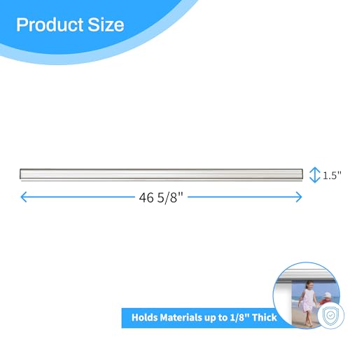 ADVANTUS Grip-A-Strip Display Rail, Regular Size, 4 Feet Long, Satin Finish Aluminum (2010) by Advantus Corp.