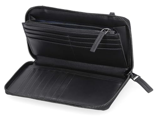 Harley-Davidson Women's Zip Around Crossbody Genuine Leather Wallet - Black3