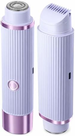 Depilador Elétrico Feminino 2 em 1 Recarregável – Aparador de Pelos e Navalha Sem Dor – Portátil, USB, Para Corpo e Rosto