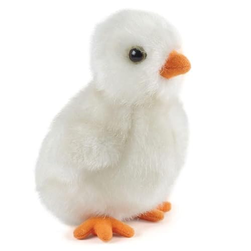 Nature-AN364 Living Nature - Juguetes de peluche de aves de corral, con diseño de gallinas y patos, Color white and yellow (Keycraft AN364 , color/modelo surtido