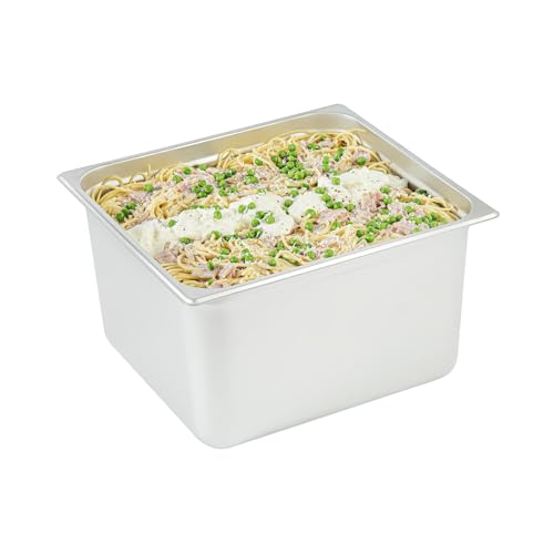 Restaurantware-Kitchen Tek 2/3 Size Steam Table Pan, 1 Anti-Jam Steam Pan - Lid Sold Separately, 8” Deep, 24 Gauge Stainless Steel, Freezable, For Catering Event And Party
