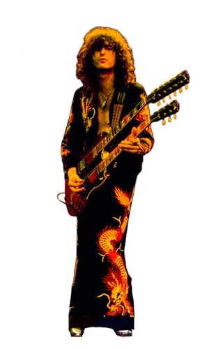 Jimmy Page Gibson SG Double-Neck Guitar LIFESIZE Cardboard Standup Standee Cutout Poster Figure Display Prop