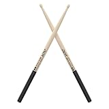 Drumsticks für Drums, American Hard Maple Drumsticks, Drumsticks mit Anti-Rutsch-Griff, Drumstick für Drums Set, Prastic Pad, Drumsticks für Profi-Anfänger (1 Paar, 5A)