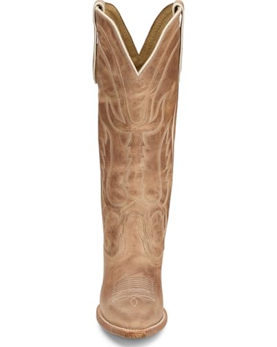 Tony Lama Women's Derby Jess Tall Western Boot Snip Toe - DR4250 9 M US Ivory4