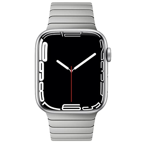 NewWays 38mm 40mm 41mm 42mm(Series 11/10) Metal Strap Compatible with Apple Watch,Solid Stainless Steel Link Replacement Band for iWatch Series 11/10/9/8/7/6/5/4/3/2/1/SE,Titanium - Image 2