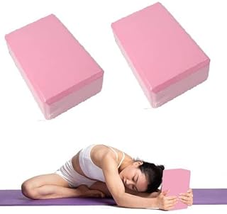 Yoga Confezione da 2, di Schiuma Eva Premium per Pilates, Meditazione, Mattoni Antiscivolo ad Alta Densità