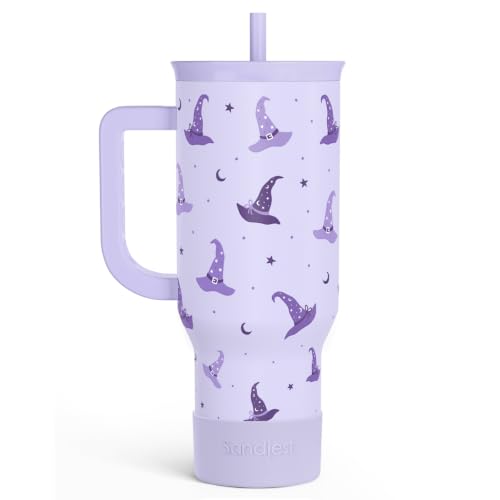 Image of Halloween Stainless Steel Slider Tumbler with Handle 40 Ounces with Lid, Travel Cup, Insulated Bottles for Girls Women