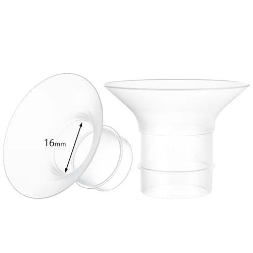 2PC Flange Insert 16mm Compatible with Momcozy Air 1/W1/M9/M6/M5/V1 Pro/V2 Pro for Spectra/eufy/Medela/Elvie/Lansinoh/Paruu with 24mm Flange/Shield Pump Pumping Essentials Flange Insert Kits