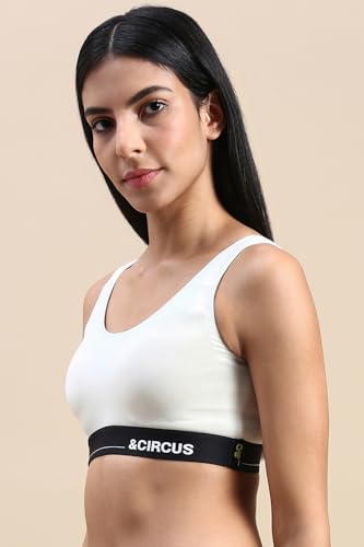 Image of &Circus PureSoft Non-Padded Lounge Bra for Women | Full Coverage Active Wear Sport Bra