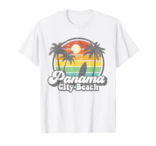 Vintage Panama City Beach Surfing Retro T-Shirt