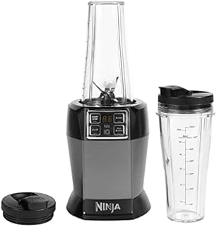 Ninja Blender with Auto-iQ [BN495UK] 1000 W, 2 x 700 ml Cups, Black/Silver