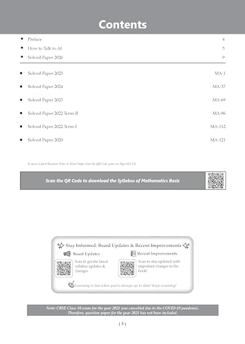 Image of Oswaal CBSE Previous Years Papers Mathematics Basic, Class 10 | Year-wise (2020-2026) | Syllabus April 2026 | NCERT & Competency-Based Questions | For 2027 Exam | Oswaal AI