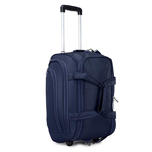 NOVEX Solo Duffle Travel Trolley Bag with Wheels Blue, 22 Cm