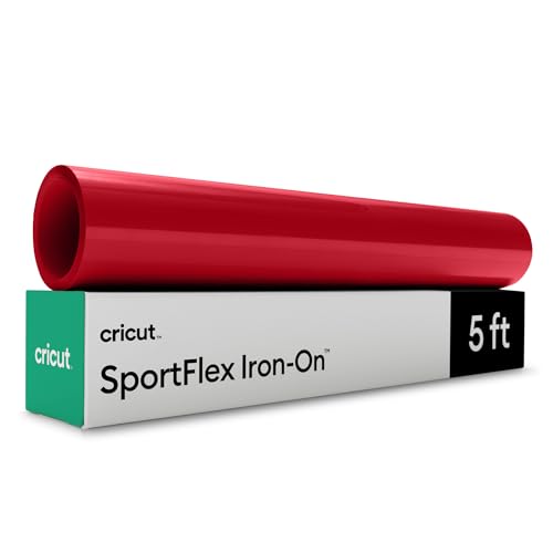Cricut® SportFlex Iron-On, Red (5 ft) - HTV Heat Transfer Vinyl for...