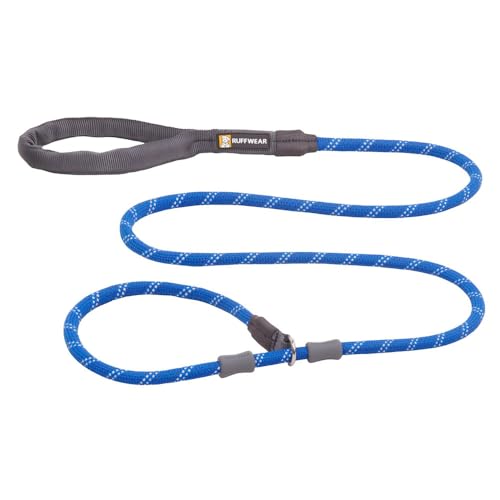 Ruffwear, Just‑a‑Cinch Slip Lead Dog Leash, 5 ft Reflective Rope with Adjustable Silicone Stoppers, Collar‑Free Cinch Design, Tubular Webbing Handle, Accessory Loop, Blue Pool