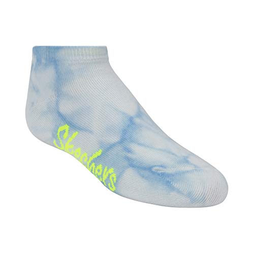 Skechers Girls' 6 Pack Low Cut Socks + 3 Pack Hair Ties3