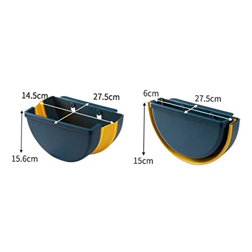 Bote de basura plegable para pared azul oscuro miniatura 2