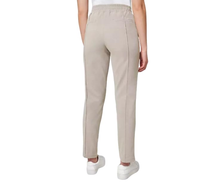 Mondetta Ladies Pintuck Straight Leg Pant, Beige, XS2
