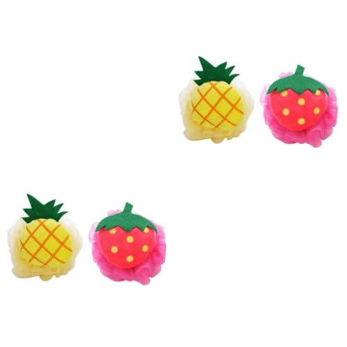 SOESFOUFU 4 個 メッシュ スポンジ バス ボール メッシュ プーフ シャワー ボール