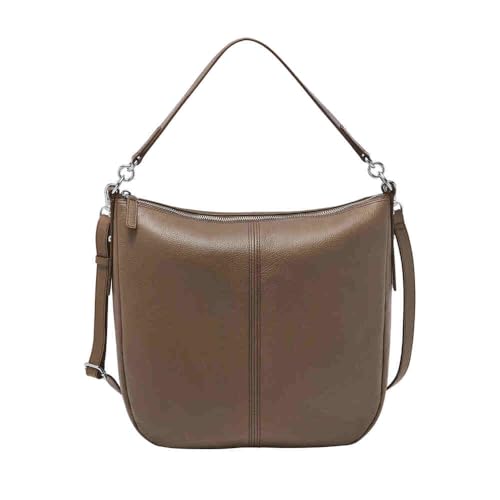 Fossil Women's Jolie Gray Leather Hobo Bag, ZB1434793