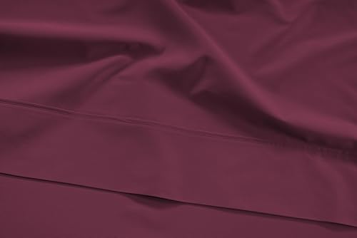 Image of LANE LINEN Split King Sheet Sets for Adjustable Beds - 5 PCs, 450 Thread Count Split King Sheets Set - Sateen Weave King Split Sheets - Split Top King Sheets Set for Adjustable Bed - Windsor Wine