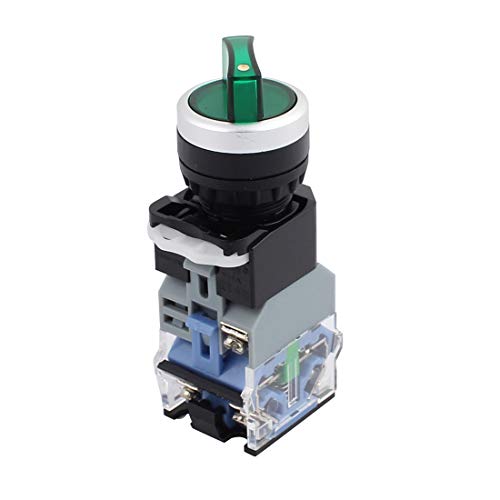 Aexit Ui 440V Ith 10A Green Knob Round Head Momentary DPST 1NO+1NC Pushbutton Switch (30333a9f39db47a539608928322b5bfc)