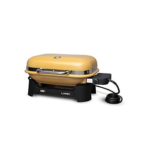 Weber-Lumin-Compact-Outdoor-Electric-Barbecue-Grill-Yellow-Great-Small-Spaces-such-as-Patios-Balconies-and-Decks-Portable-and-Convenient Weber Lumin Compact Outdoor Electric Barbecue Grill Yellow Great Small Spaces such as Patios Balconies and Decks Portable and Convenient
