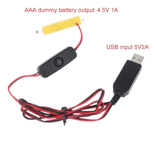 Cable USB para batería dummy 4.5V para 3 pilas LR03 miniatura 7