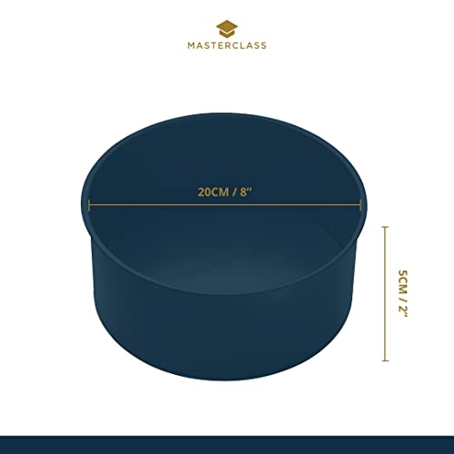 MasterClass 20 cm Deep Cake Tin with PFOA Free Non Stick and Loose Bottom, 1 mm Carbon Steel, 8 Inch Round Pan