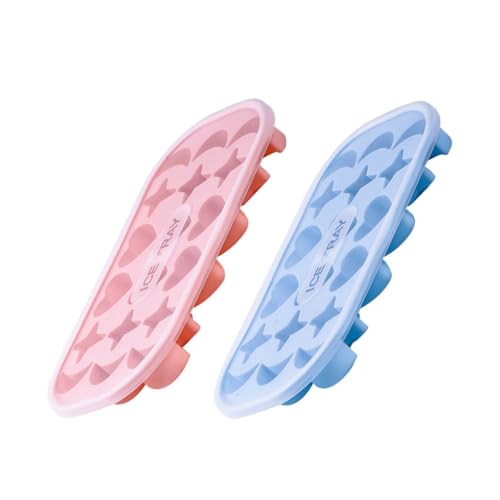 2 pcs moldes de hielo silicona con tapa diseño dibujos