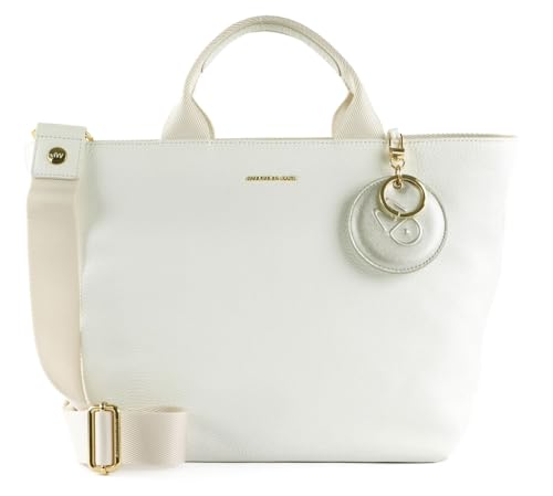 Materiale esterno: Pelle Mandarina Duck Mellow Leather, Borsa Donna, Optical White P10FZT45, Taglia unica