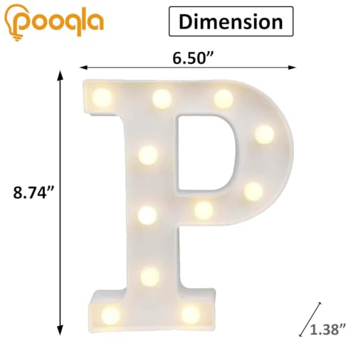 Image of LED Marquee Letter Lights Sign, Light Up Alphabet Letter for Home Party Wedding Decoration P
