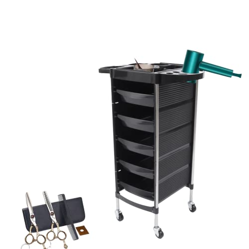 Friseurwagen 5 Schubladen Rollwagen Arbeitswagen Stapelboy Friseurboy Salon...