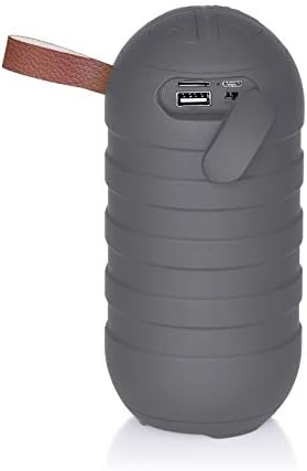 NewRixing NR106 Mini Portable Bluetooth Speaker, rear view with ports