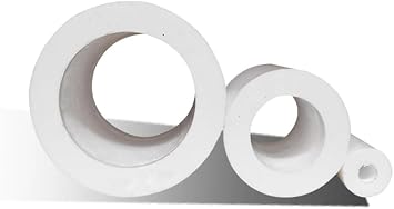 PTFE Tube, 1PCS 10cm Length, Teflon Pipe, Wear-Resistant High Temperature Resistant Tube, Hollow PTFE Plastic Tube, Shaft Sleeve OD*ID*Length, 60 * 40 * 100mm
