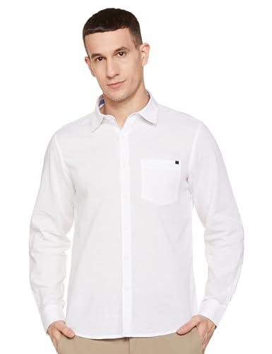 Image of Spykar Men's Cotton Solid Slim Fit Shirt