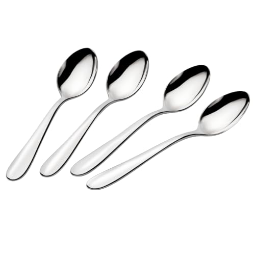 Lagostina Lavinia, Set 4 Cucchiaini da Caffè in Acciaio Inox 18/10, Design Senza Tempo, Resistenti ed Eleganti