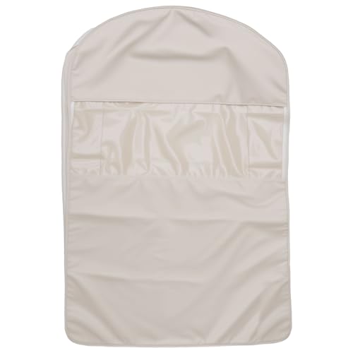 Garment Bag Space Saving Hanging Garment Bag with Self Compression Zipper for Closet Organization Breathable Suit Dress Bags Down Jacket Protector for Storage(Beige-Short)