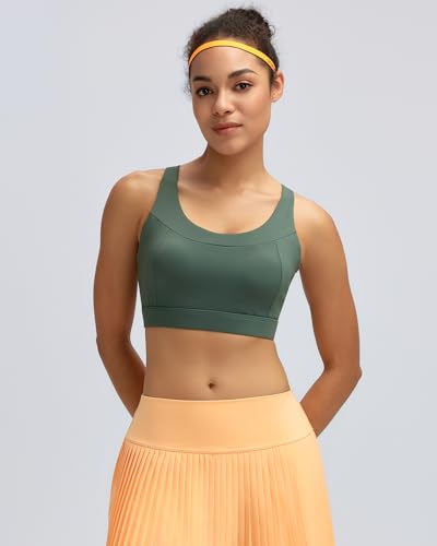 Image of RUNNING GIRL High Impact Sports Bras for Women,Racerback Running Bra Workout Crop Tank Tops Longline Sports Bra Push up
