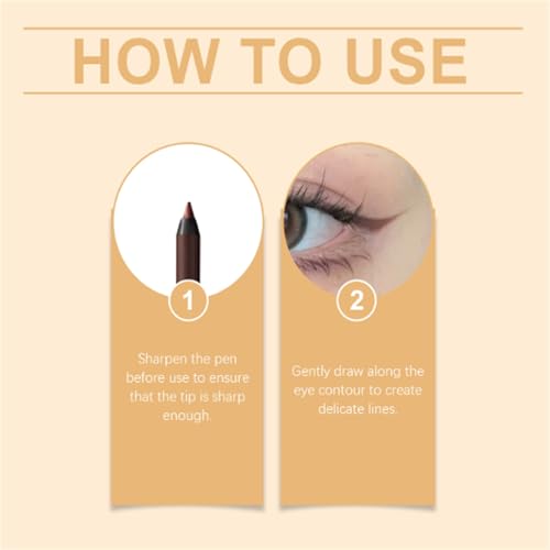 Eyeliner, delineador de ojos resistente al agua y afilable miniatura 4