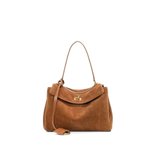 Sac fourre-tout en cuir suédé de vache cabas chic hiver