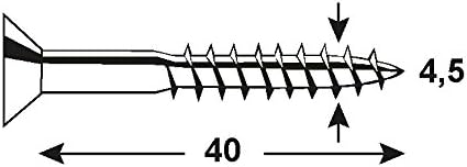 CONNEX KL3214540 Uni-Screws 4,5x40 tx, Yellow (Yellow), 4,5 x 40 mm - Image 3