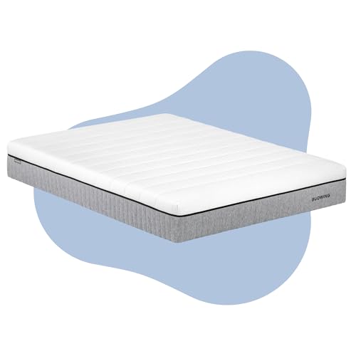 BUDWING Ergopressure Colchón Viscoelástico Perfilado – Firmeza Suave, Alivio de Presión, Transpirable y Regulador de Temperatura – Soporte Adaptativo - 135x190 cm