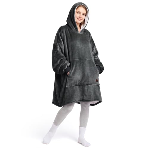 Catalonia Oversized Sherpa Hoodie Blanket Wearable...