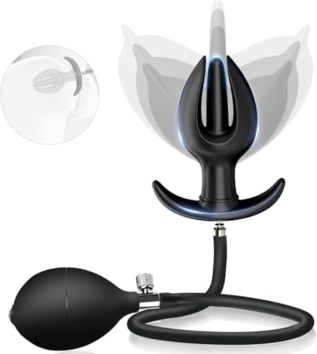 Plug Anal Gonflable en Silicone Souple,Butt Plug Étanche avec Pompe Amovible pour un Contrôle Personnalisé,Jouet Sexuel Idéal pour la Stimulation de la Prostate,Sex Toys Premium pour Hommes et Femmes