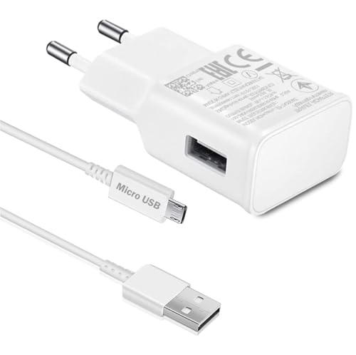 ladekabel Micro USB mit Ladeger&auml;t Schnellladeger&auml;t f&uuml;r Samsung Galaxy S7 Edge S6 Edge S4 S3 A6 J7 J6 J5 J3 Note5/4/2 Tab S Tab S2,Charger mit Micro USB 2.0 Ladekabel Schnellladekabel 1.5m (Wei&szlig;)
