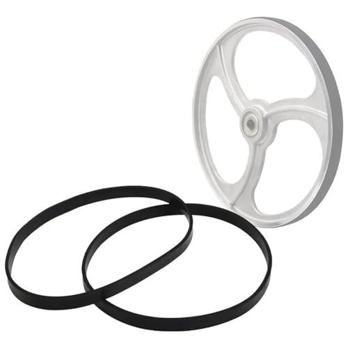 VZU 2er-Pack 8-Zoll Bandsägen Gummiband, Rutschfester Holzbearbeitung Bandsäge Gummiband Säge für Einhell Scheppach HBS20-Bandsäge-Scrollrad(8 inch, 205 mm, Schwarz)