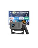 4K Smart Mini Projector for Home Theater, WiFi & Bluetooth, Native 1080P